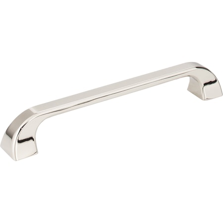 Jeffrey Alexander 160 mm Center-to-Center Polished Nickel Square Marlo Cabinet Pull 972-160NI